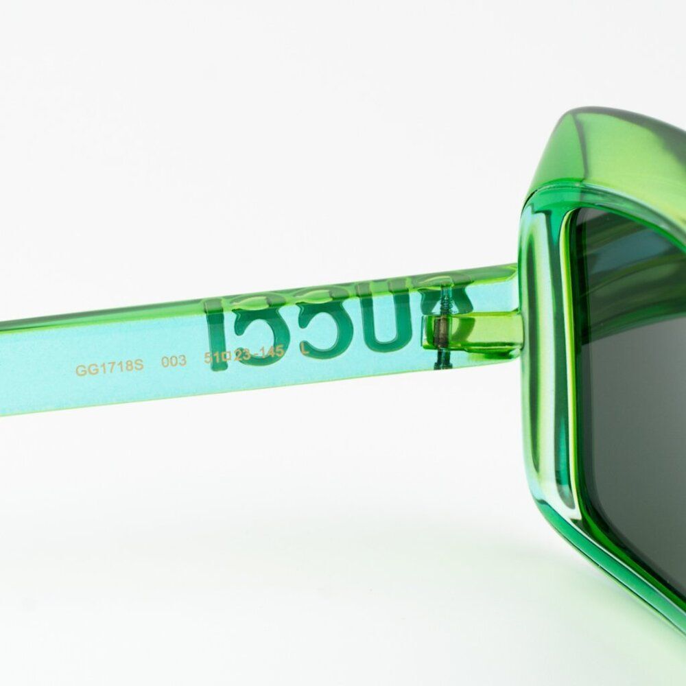 NEW Gucci GG1718S 003 Green Women Square Sunglasses GG 1718S - Picture 8 of 13